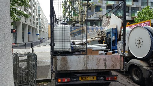 Maxi skip in a commercial area ready for waste disposal
