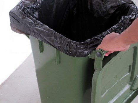 Recycling bins for different materials in Shepherds Bush
